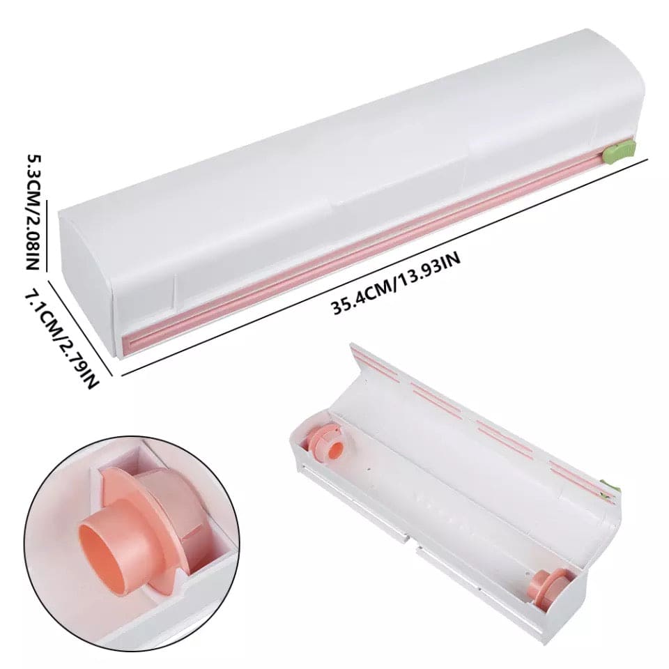 Rotatable Cling Film Wrapping Paper Cutter, Packaging Dispenser With Cutter, Storage Preservative Film Roll Case With Cutting Blade, New Cling Film Cutter, Food Wrap Dispenser Cutter Rotatable Cling Film Wrapping Paper Cutter, Packaging Dispenser With Cutter, Storage Preservative Film Roll Case With Cutting Blade, New Cling Film Cutter, Food Wrap Dispenser Cutter